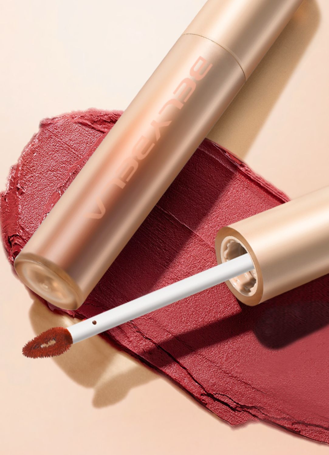 BelyBela Crystal Water Feeling, Soft Mist Holding Colour Lip Glaze Moisturising Lipgloss, Butter Red 2,5 g - In-house High Quality Product