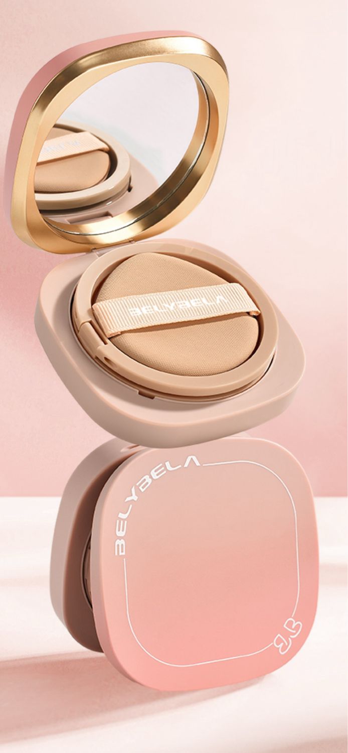 BelyBela Beauty Concealer CC Cream Cushion Foundation, Concealer Makeup is Designed to suit dry, combination skin, Includes Spare Cartridges,12g +12g, Ivory/Natural, In-House High Quality Product