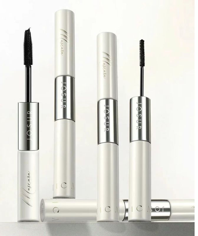 JOSUR Color Aesthetics Fiber Color Quick Drying Film Formation 2 - 1 Mascara, Black, 4g +4g,