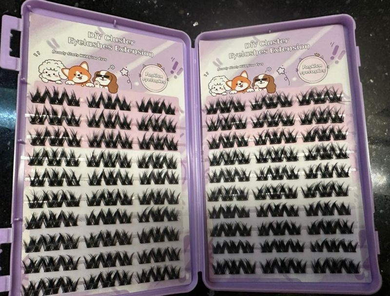 Self Adhesive Eyelashes 180PCS DIY Cluster Lashes No Glue Needed Individual Lashes Extension , Reusable, Lightweight, Natural Feel