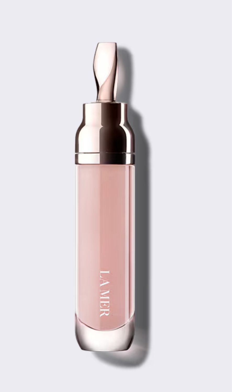 La Mer The Lip Plumper Volumizer, Max Huber D15, Shade - Ultra Sheer Soft Pink with Delicate Shimmer, Layer over Lipstick for Sooth, Glossy Finish and Soft Glow, 7mL