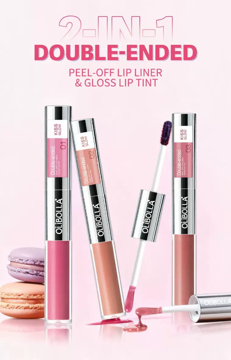 Double Ended STAY-N Peel Off Lip Stain - Long Lasting Waterproof Lip Tint with Hyaluronic Acid &amp; Vitamin E – Transfer Proof Finish, Vegan &amp; Cruelty-Free PEEL-OFF LIP LINER &amp; GLOSS LIP TINT, Full