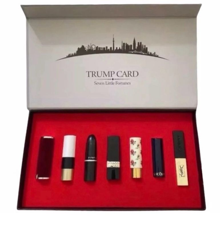 Trump Card Seven Lipstick Box Set (Givenchy, M.A.C, Hermes, Dior, Gucci, Lancôme, YSL) Seven Little Fortunes , Special Offer
