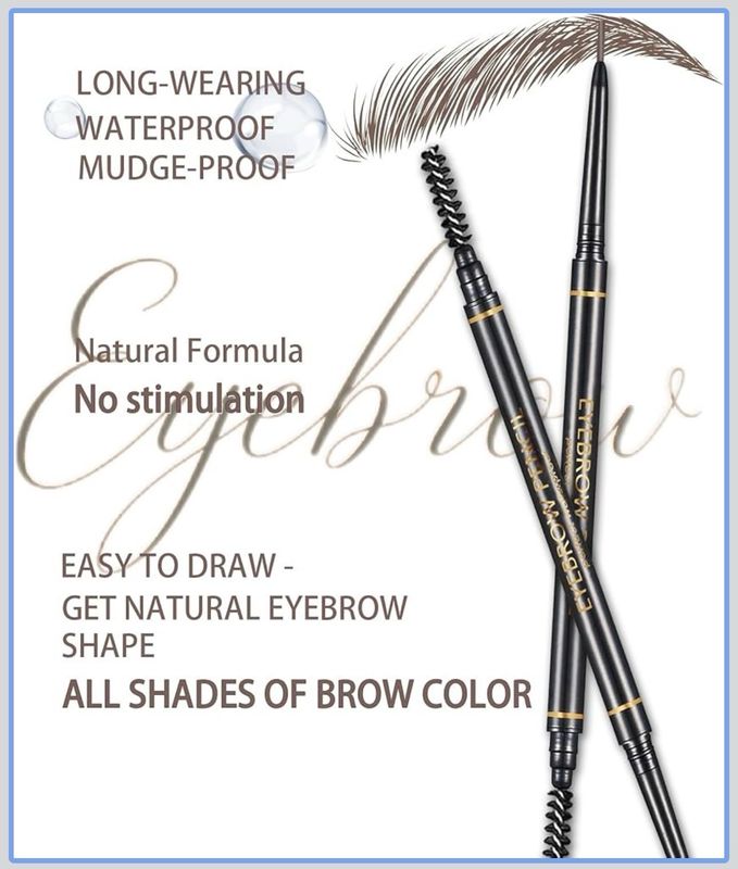 Professional Dark Brown Eyebrow Pencil for Women, Double Head 1.5mm Micro-Fine Tip &amp; Spiral Brush, Can Draw Fine and Long-Lasting Brows Makeup - COMING SOON ‼️