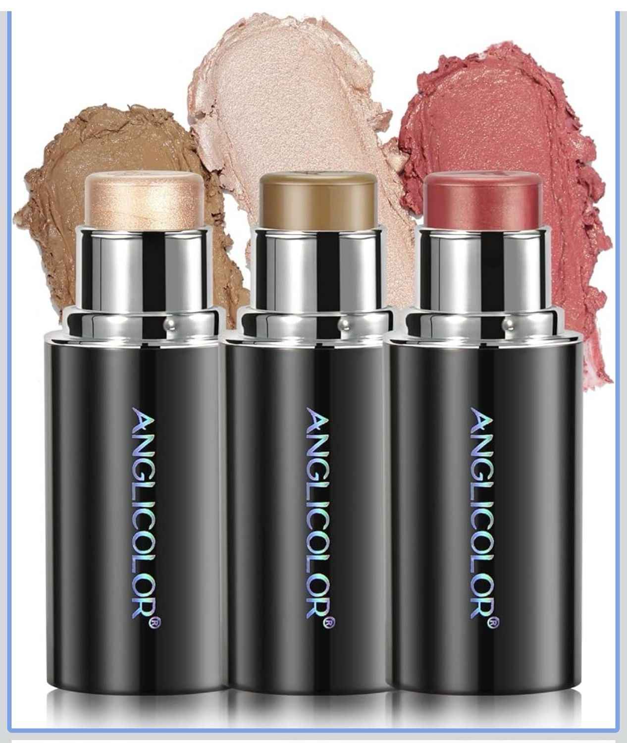 Anglicolor Contour Stick, Long Lasting, Cream Contour, Smooth, Blendable, Contour Stick Makeup, Floral Fragrance, Hydrating, Define 3D Contouring, Better for All Skin Tones.