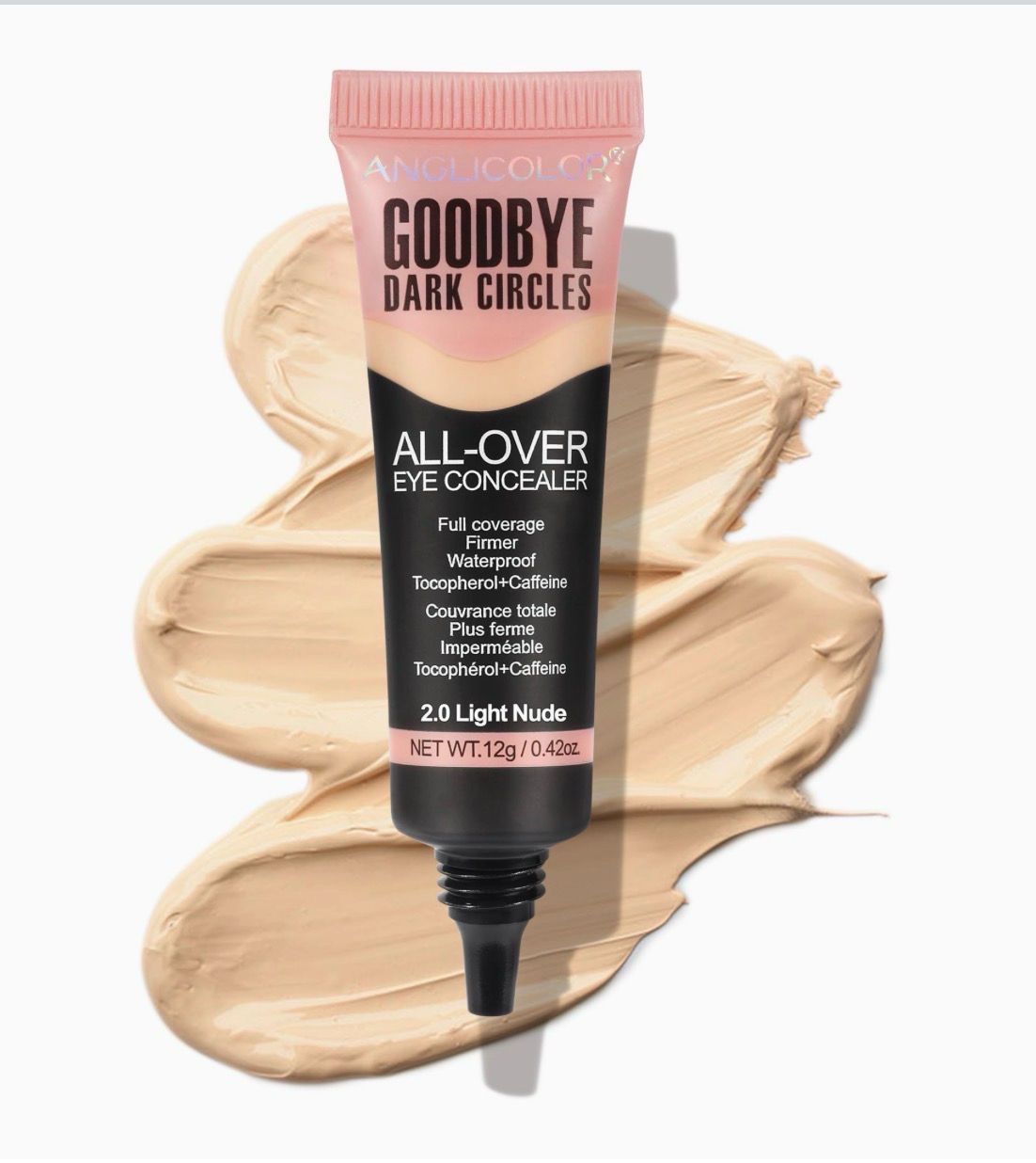 Anglicolor Concealer Under Eye Full Coverage Concealers for Dark Circles • Fine Lines • Redness • Waterproof • Firming • Correcting • Long lasting Makeup Concealer • 12 mL • Price Drop