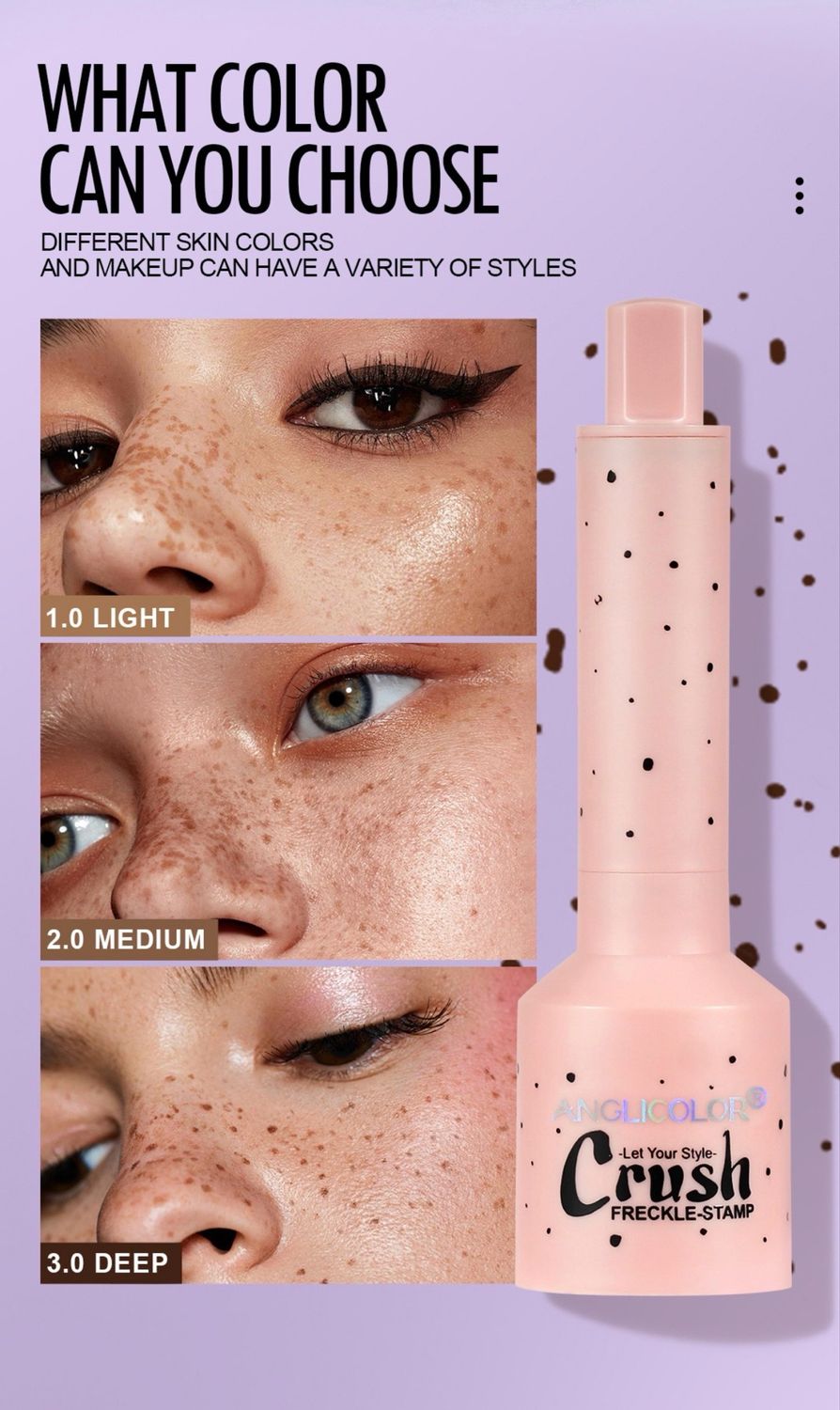 Anglicolor Faux Freckle Pen • Fake Freckle Stamp • Long Lasting • Waterproof • Smudge-proof • Transfer-proof • Natural Sun-kissed Makeup • Suitable for All Skin Types