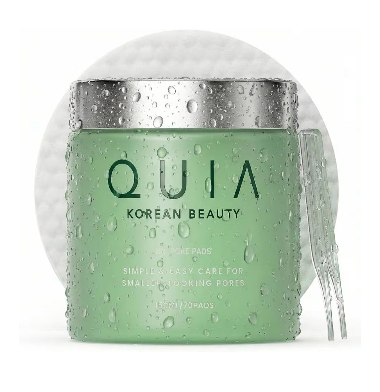 QUIA Toner Pads – AHA/BHA Dual-Action Exfoliate and Hydrate – Clinically Tested for Sensitive Skin – Visibly Minimizes Pores and Smooths Texture in 7 Days – 70 Dual-Textured Pads – Korean Skincare