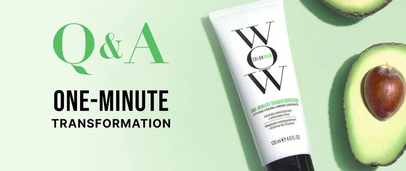 COLOR WOW One Minute Transformation Instant frizz fix| Nourishing styling cream smooths, tames + defrizzes on the spot Avocado oil + Omega 3’s hydrate, repair for silkier, smoother texture/4fl 120mL