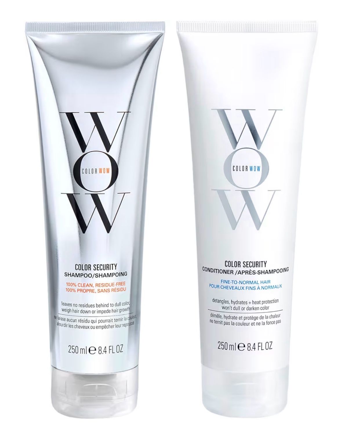COLOR WOW Dream Clean Duo - 100% clean, sulfate-free COLOR SECURITY SHAMPOO and weightless COLOR SECURITY CONDITIONER| Achieve Super Glossy, Hydrated Hair