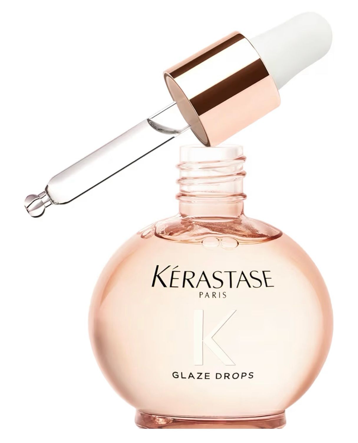 Kerastase Gloss Absolu Glaze Drops • Anti-Frizz Hair Oil • Adds Gloss • Shine • Nourishes • Hydrates Hair With Hyaluronic Acid • Glycolic Acid • For All Hair Types • 45 mL