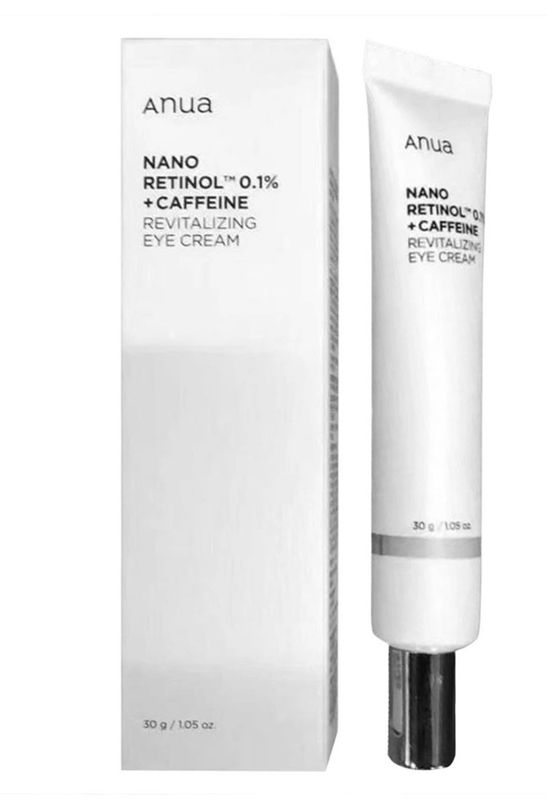 Anua Nano Retinol 0.1% + Caffeine Revitalizing Eye Cream • Korean Skincare • Formulated to Target Signs of Aging • Fatigue Around the Delicate • Under Eye • 30 g • Price Drop