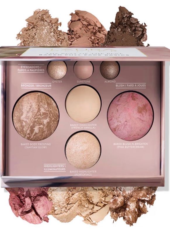 NEW YORK Best of the Best Baked Palette 7-in-1 Full Face Palette • Bronzer • Blush • Highlighters &amp; 3 Eyeshadows • Crease-Proof • Handmade in Italy • Travel-Friendly