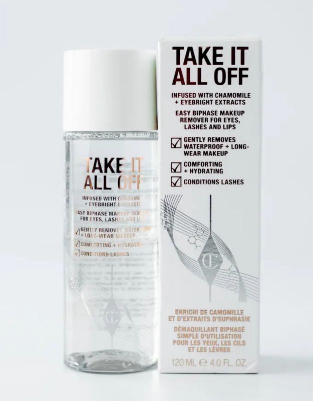 Charlotte Tilbury Take It All Off Makeup Remover • Bi-Phase Cleansing Oil • Makeup Remover • Enriched with Soothing Camomile to Condition Lashes &amp; Lips - Removes Waterproof Formulas • 120 mL