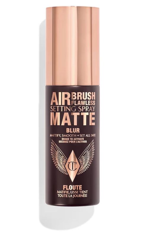 Charlotte Tilbury Airbrush Flawless Matte Setting Spray • Ultra Fine Mist to Prime • Set Makeup Up to 16Hr • Oil • Shine Control with Blurring Matte Finish • Humidity &amp; Waterproof • 34 mL