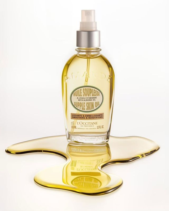 L’Occitane Almond Body Oil • Moisturizes • Nourishes • Hydrates • Softens Dry Skin • Absorbs Fast • Lightweight • Non-Greasy • Luxurious Skincare • 100 mL