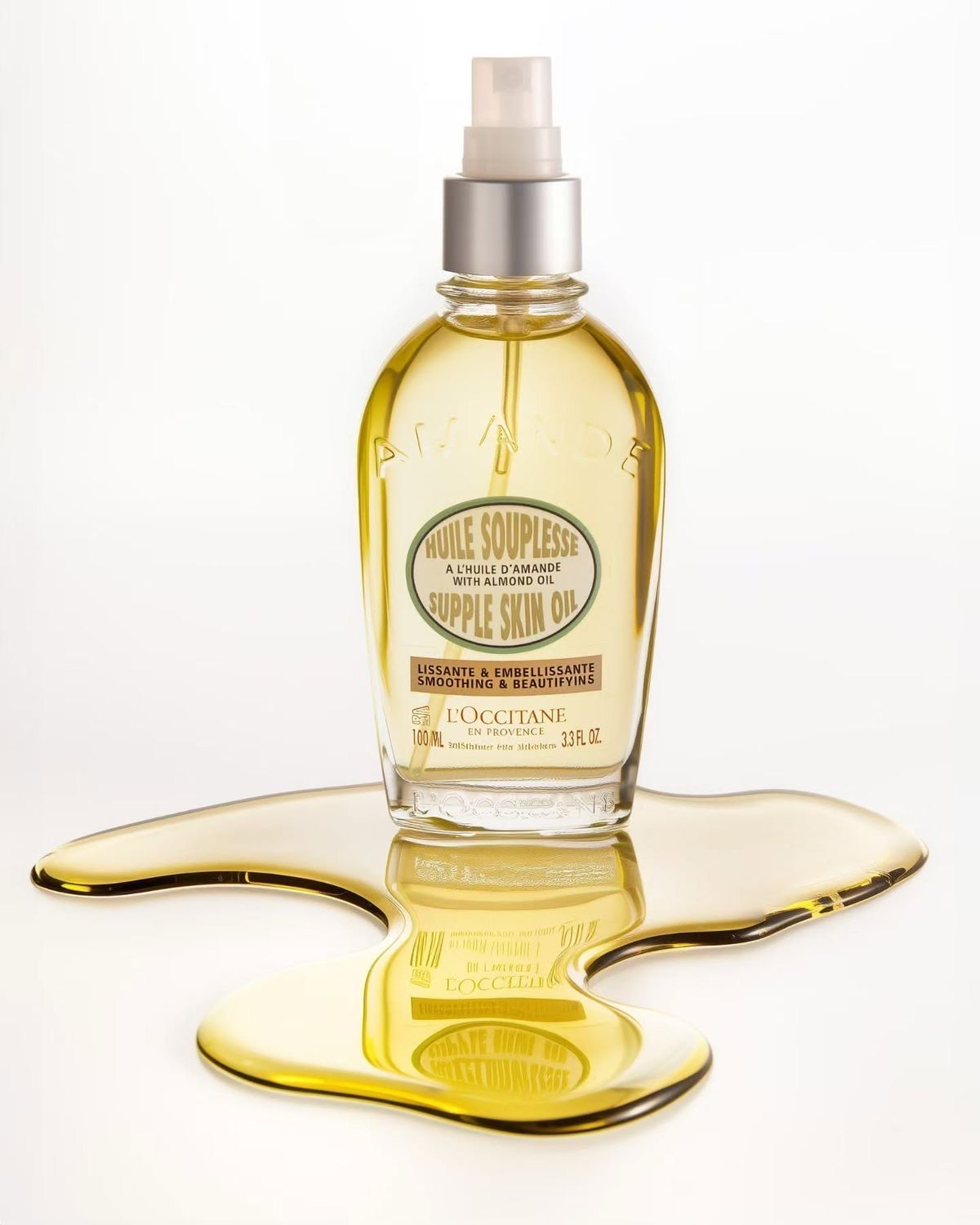 L’Occitane Almond Body Oil • Moisturizes • Nourishes • Hydrates • Softens Dry Skin • Absorbs Fast • Lightweight • Non-Greasy • Luxurious Skincare • 100 mL