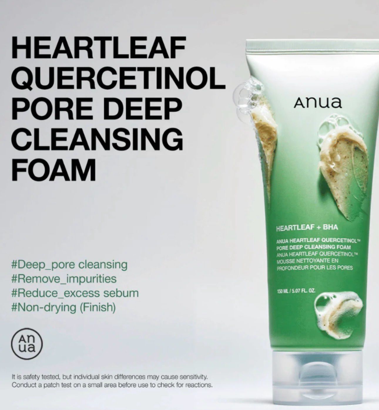 Anua Heartleaf Quercetinol Pore Deep Cleansing Foam 150ml