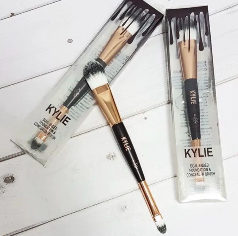 Kylie Cosmetics Dual-Ended Foundation &amp; Concealer Brush • Professional Synthetic • Rose-Gold Ferrule Bristles • Specifically Designed for Applying Foundation • Concealer • Price Drop