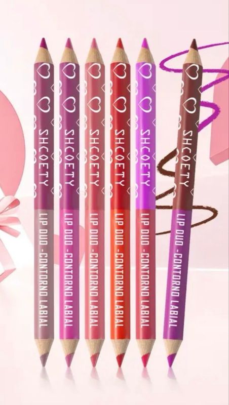 Shcoety Dual-Colored Matte Lipstick Crayon Lip Liner • Creamy &amp; Hydrating Matte Lip Pencil • Smudge-Proof • Long-Wear • Waterproof to Create Perfect Lip