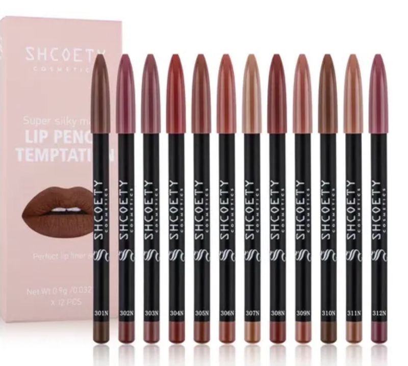 Shcoety Cosmetics Super Silky Matte Lip Pencil Temptation Perfect Lipliner • Available In Beautiful 12 Colours