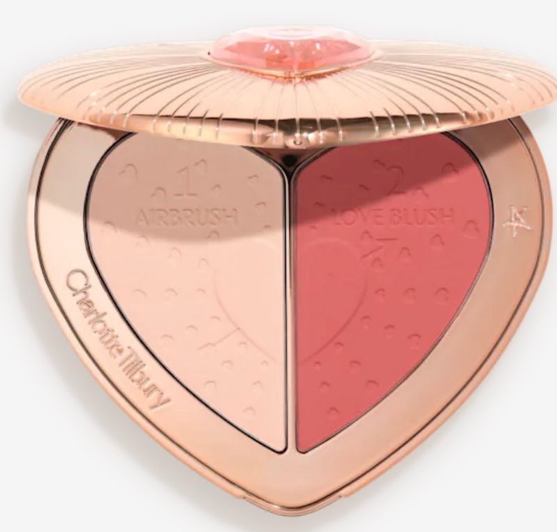 Charlotte Tilbury Pillow Talk Beauty Soulmates Face Palette in a Limited Edition • Heart Shaped Case • Flawless Peach 🍑 • Price Drop