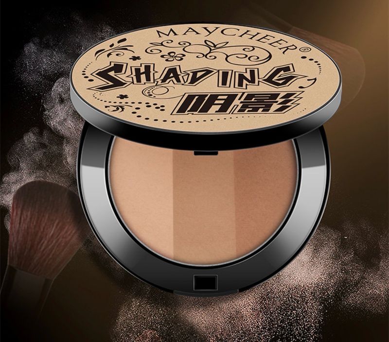 Tricolor Fixation Powder • Three-dimensional • Dual-purpose • Brightening One-piece Plate • Shade Powder • Nose Shadow Profile • Highlight Powder Cake • Bronzer Powder • 9 g