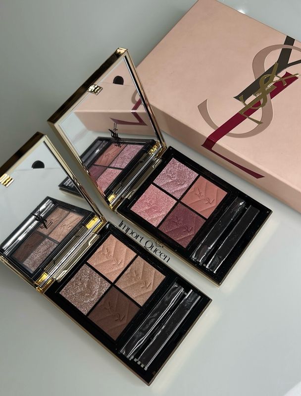 Yves Saint Laurent Couture Mini Clutch Eyeshadow Palette • Set Of 2  Eyeshadows • Shade  100 Stora Dolls &amp; Shade 400 Babylone Roses • Each 0.14 oZ