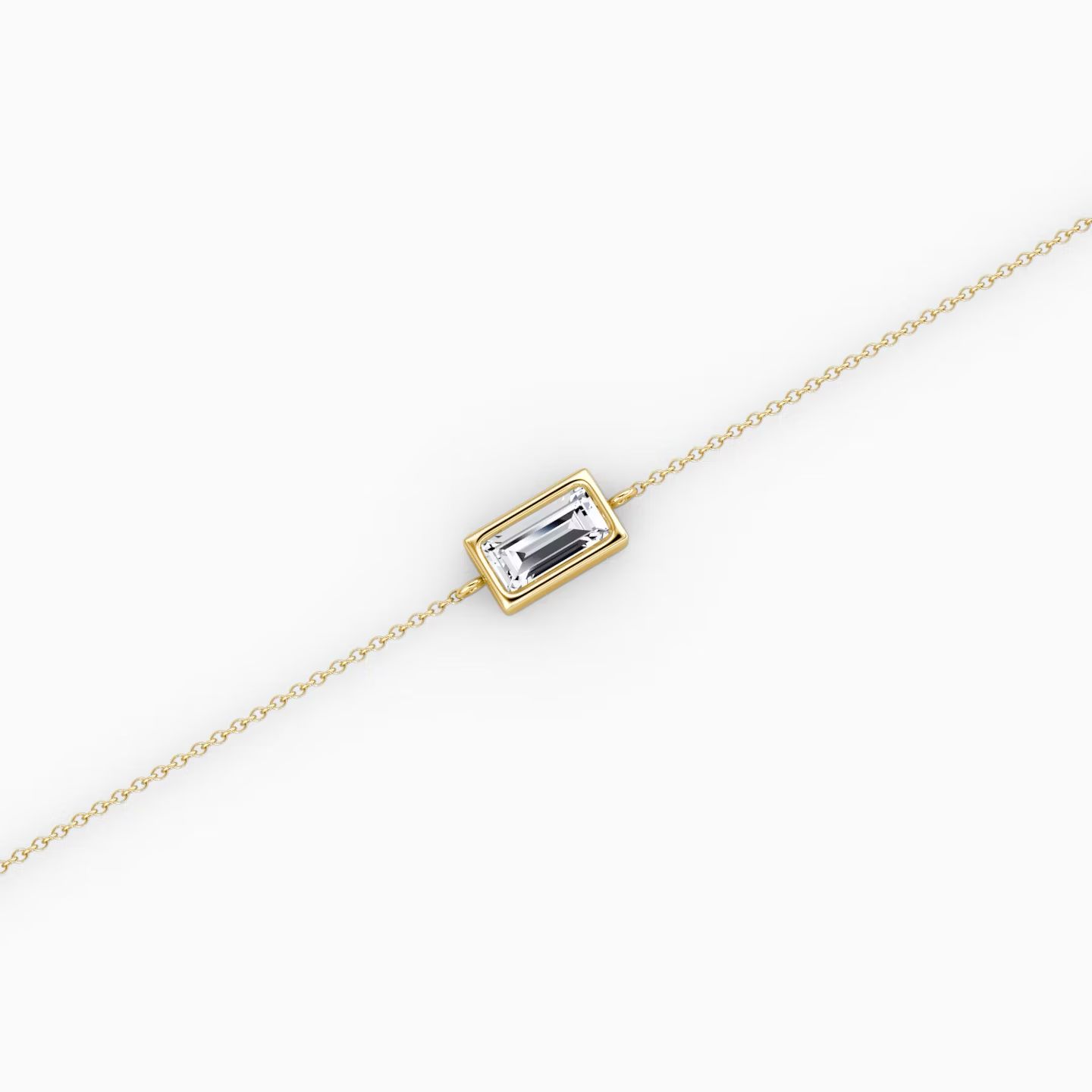 S925 Sterling Silver Plated 14K Gold • Square Zircon • Timeless Delicate Bracelet • 17 cm •