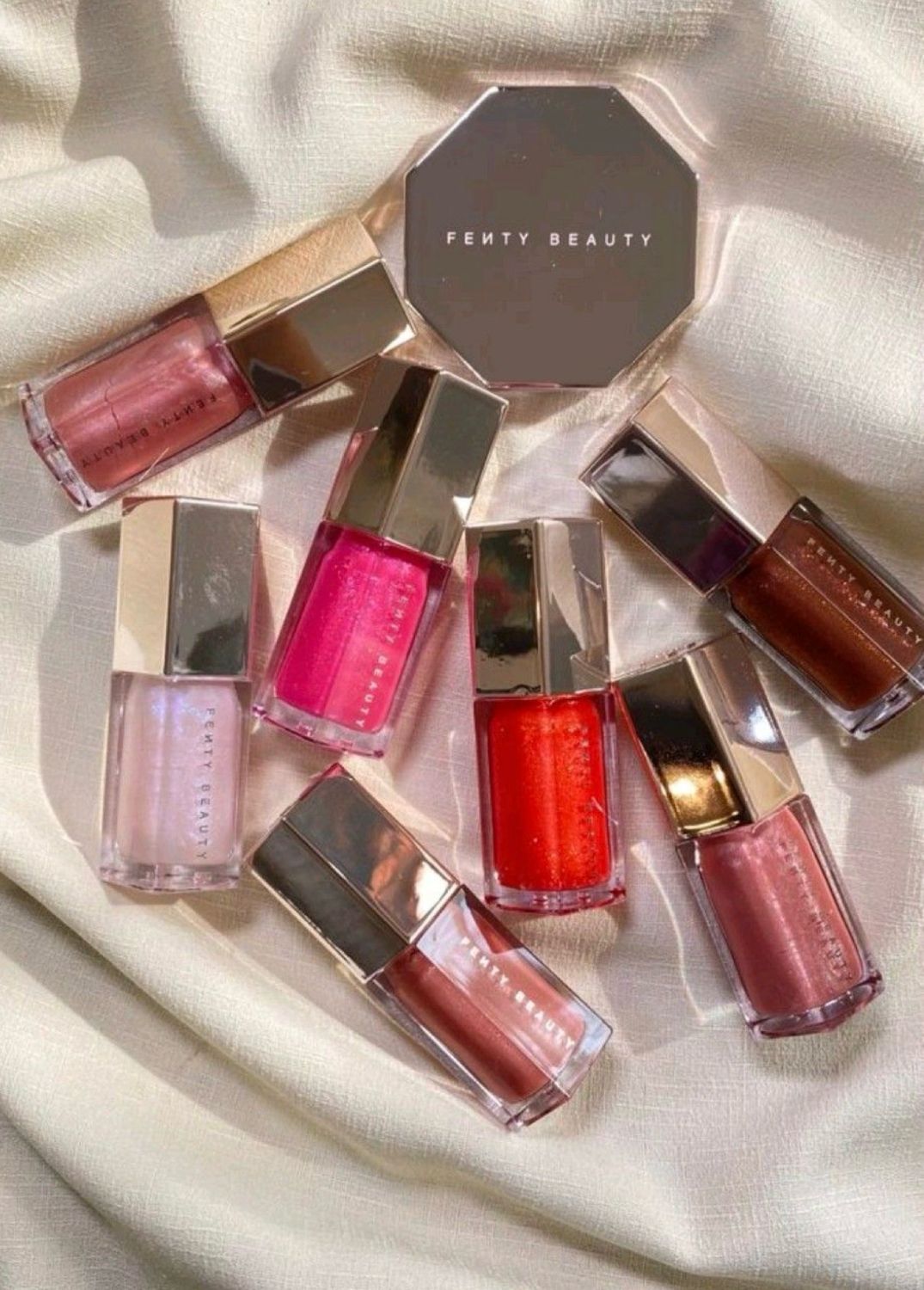 Fenty Beauty by Rihanna • Gloss Bomb • Universal Lip Luminizer • $weetmouth 04 • Fu$$y 02 • Fuchsia Flex 12 • Riri 08 • 0.3 oZ • 9 mL
