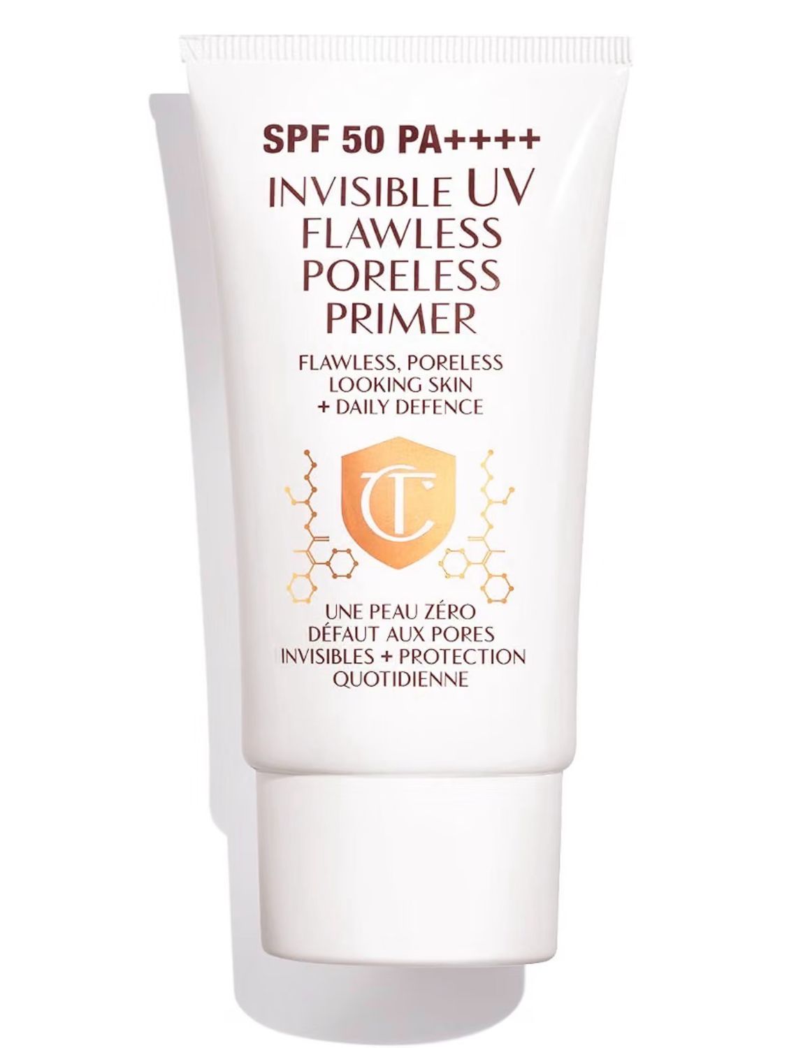 Charlotte Tilbury Invisible UV Flawless Makeup Primer • Broad Spectrum SPF 50 Sunscreen &amp; Poreless Face Primer • Enriched with Hyaluronic Acid to Hydrate • 60 ml • 2.0 oZ. • Price Drop