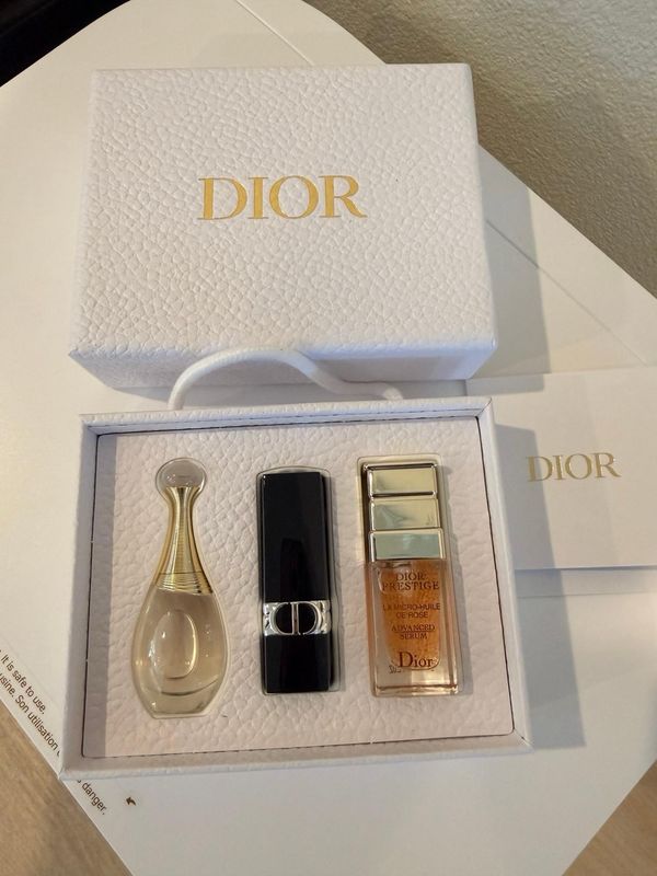 Dior Gift Set J’adore Parfum • Rouge 999 Satin Lipstick • Prestige Advanced Serum