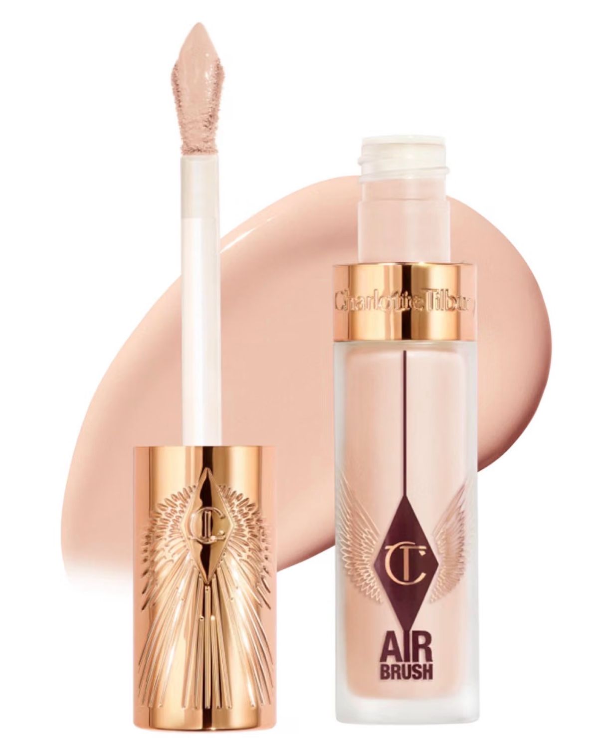 Charlotte Tilbury AIRbrush Flawless Blur Concealer•Longwear Concealer for Dark Circles• Blemishes•Redness &amp; More Hydrating Crease Proof &amp; Full Coverage•Natural Matte Finish