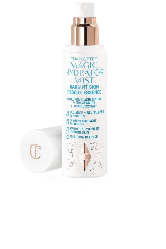 Charlotte Tilbury Magic Hydrator Face Mist • Instant • Dewy Glow • Hydrating •Weightless Facial Mist - Refresh Skin for Glass-Like Glow Niacinamine &amp; Hyaluronic Mesh Technology • 75 mL