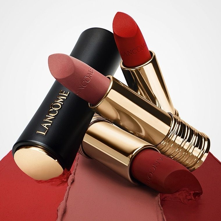 Lancôme L’Absolu Rouge Drama Matte &amp; Intimate • Ultra Matte Mini Lipstick • Full Coverage Finish Lipstick 8HR Full Coverage Color • With Ceramides &amp; Hyaluronic Acid • Smudge•Resistant •