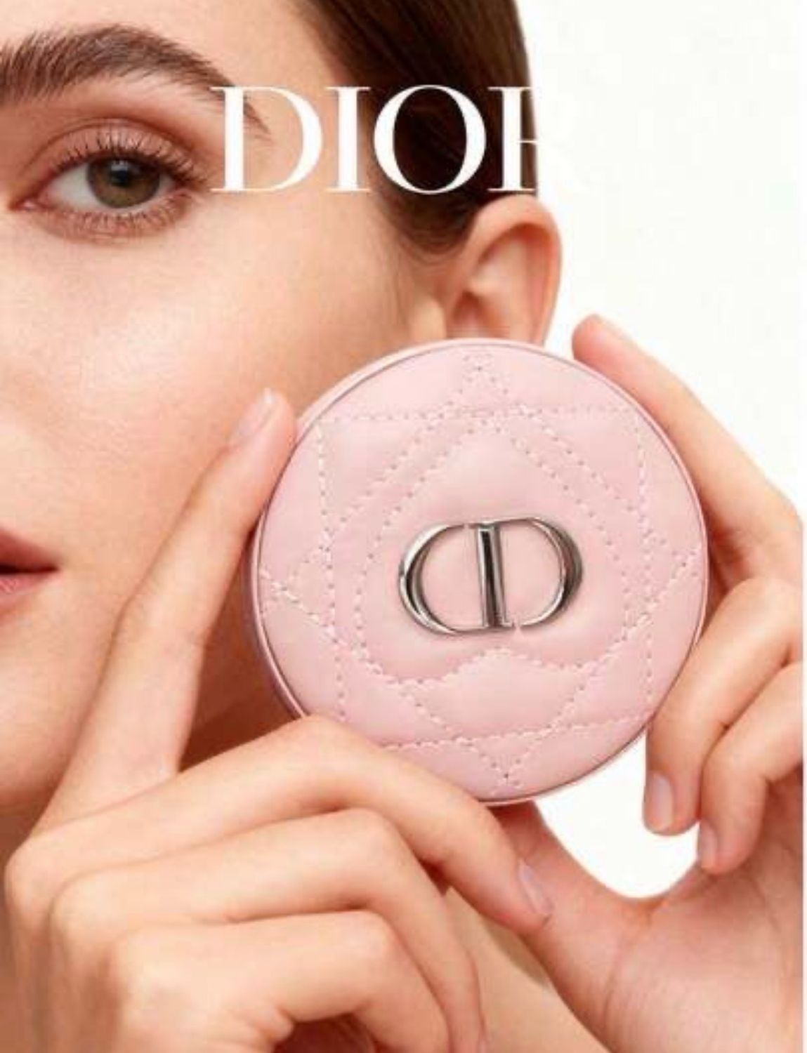 Dior Christian Dior Compact Mirror Pink Novelty Beauty Heart-Quilted Compact Mirror