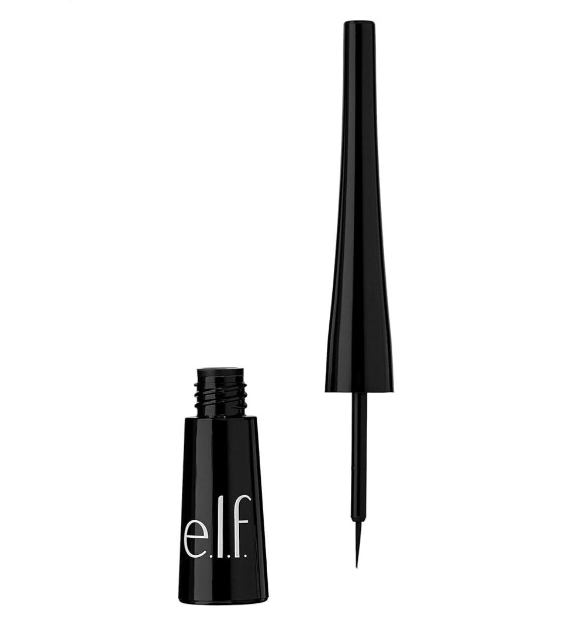 e.l.f. Liquid Eyeliner Expert • High-Pigment Liquid Eyeliner With Extra-Fine Brush Tip • Easy Glide Smudge-Proof Formula • Jet Black