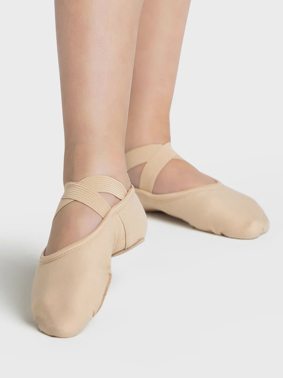 Capezio Child Skintone Hanami Canvas Ballet, Color: Nude, Size: 10, Width: M