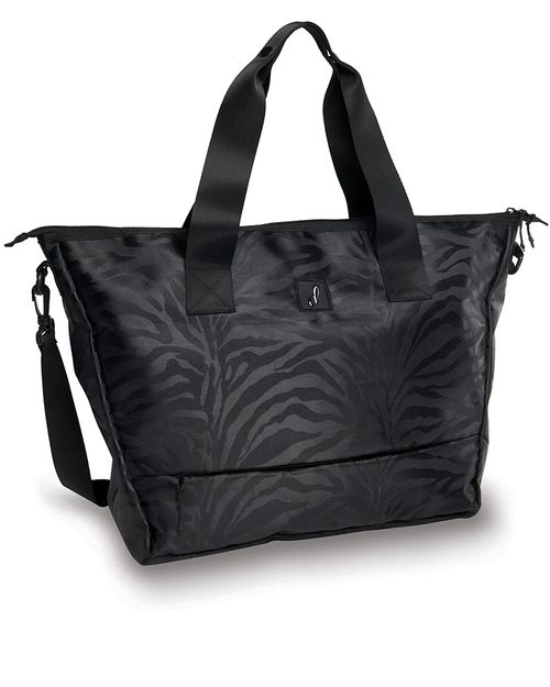 Black Jacquarded Zebra Tote