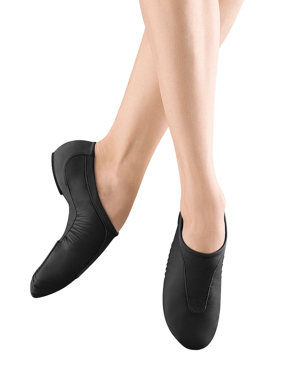 BLOCH Childrens Pulse Leather Jazz Shoes, Color: BLK, Size: 10, Width: M
