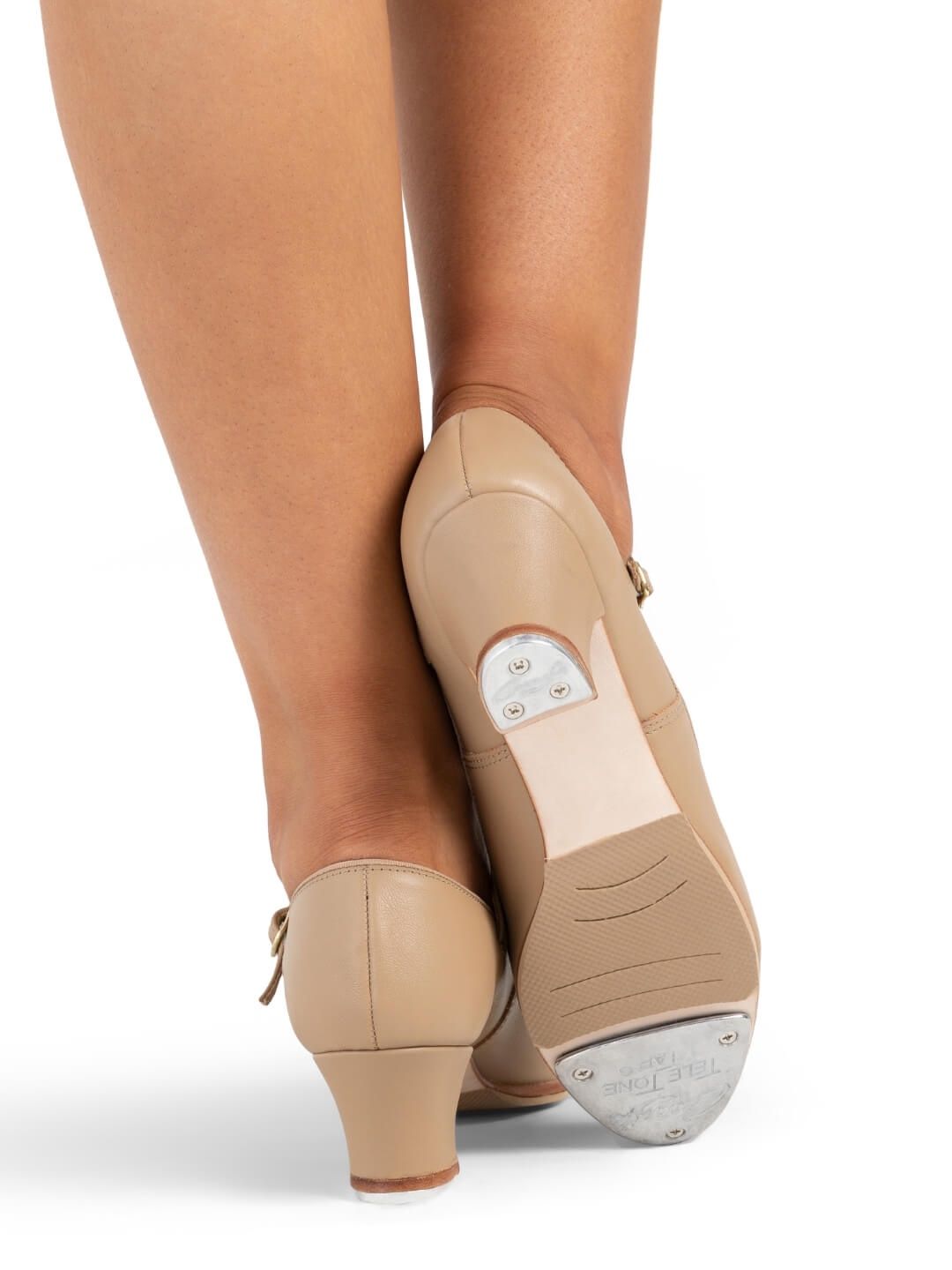 Capezio 1/2&quot; Tap Jr. Footlight, Color: Caramel, Size: 4, Width: M