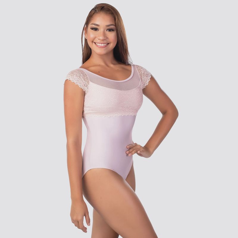 Adult &quot;Tamires&quot; Adult Shimmer Cap Sleeve w/Lace