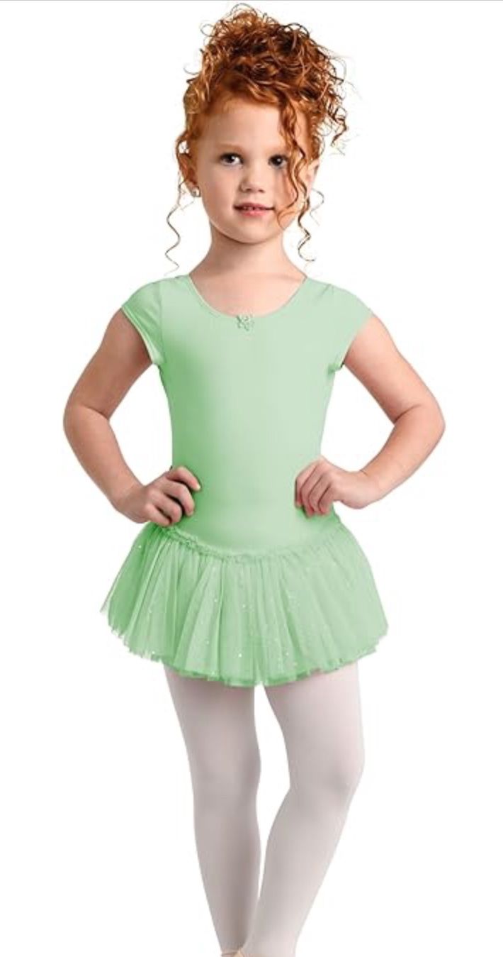 &quot;Paquita&quot; Short Sleeve Tutu Dress, Color: Green, Size: 2-4