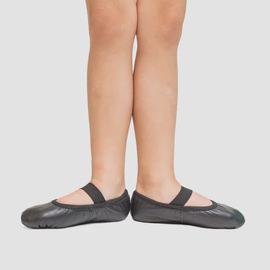 SoDanca &quot;Bella&quot; Full Sole Leather Ballet (without drawstrings), Color: BLK, Size: 12, Width: B