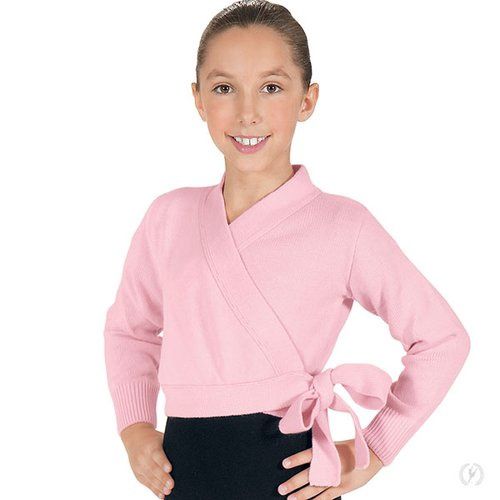 Girls Soft Knit Wrap Ballet Sweater, Color: Pink, Size: XSC