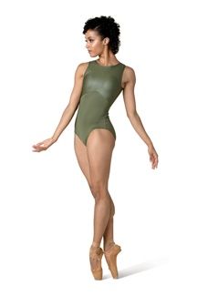 Adult Ivy Boat Neck Leotard, Color: Olive, Size: P