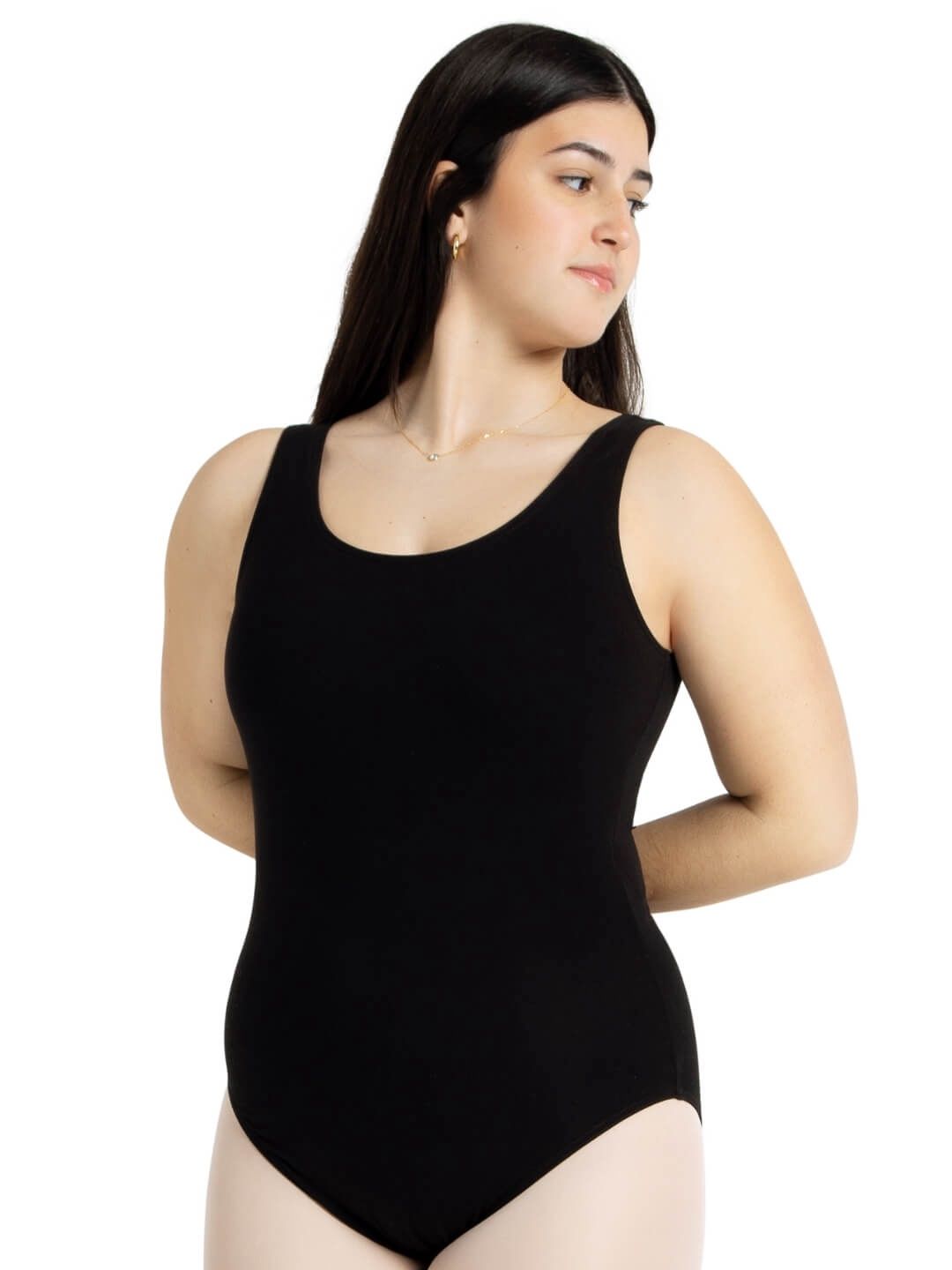 Studio Line Tactel Women&#39;s Plus Tank Leotard - Adult, Color: Black, Size: 1XL
