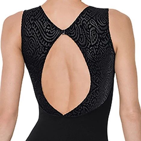 Womens Velvet Couture Cut-Out Leotard, Color: Black, Size: XSA