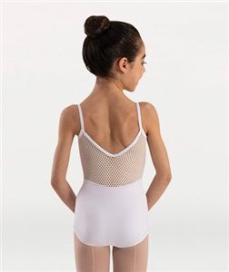Body Wrappers Open Mesh Camisole Leotard - Womans, Color: White, Size: XLA