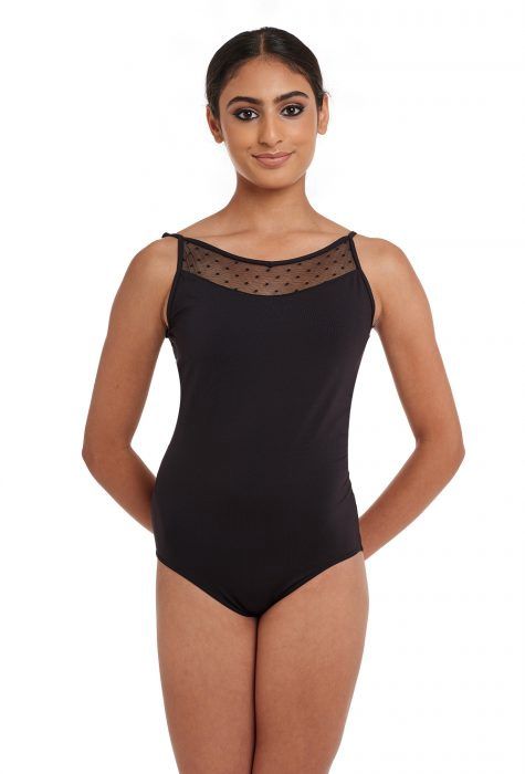Spot on Adults Mesh Back Camisole Leotard - Adult, Color: Black, Size: XSA